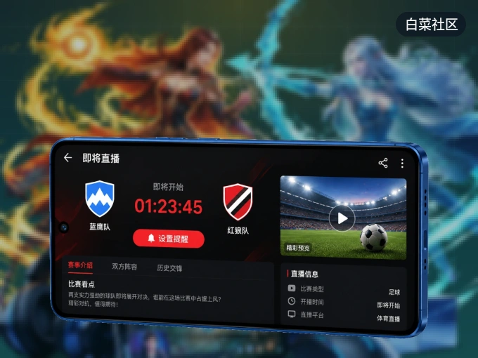 掌上白菜社区，口袋里的体坛赛事现场